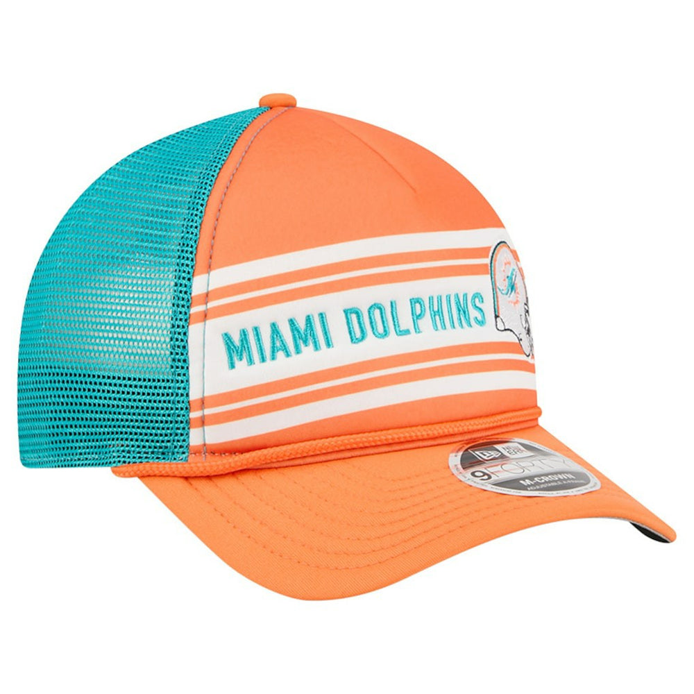 Linear A-Frame 9FORTY Adjustable Hat - Miami Dolphins Hats