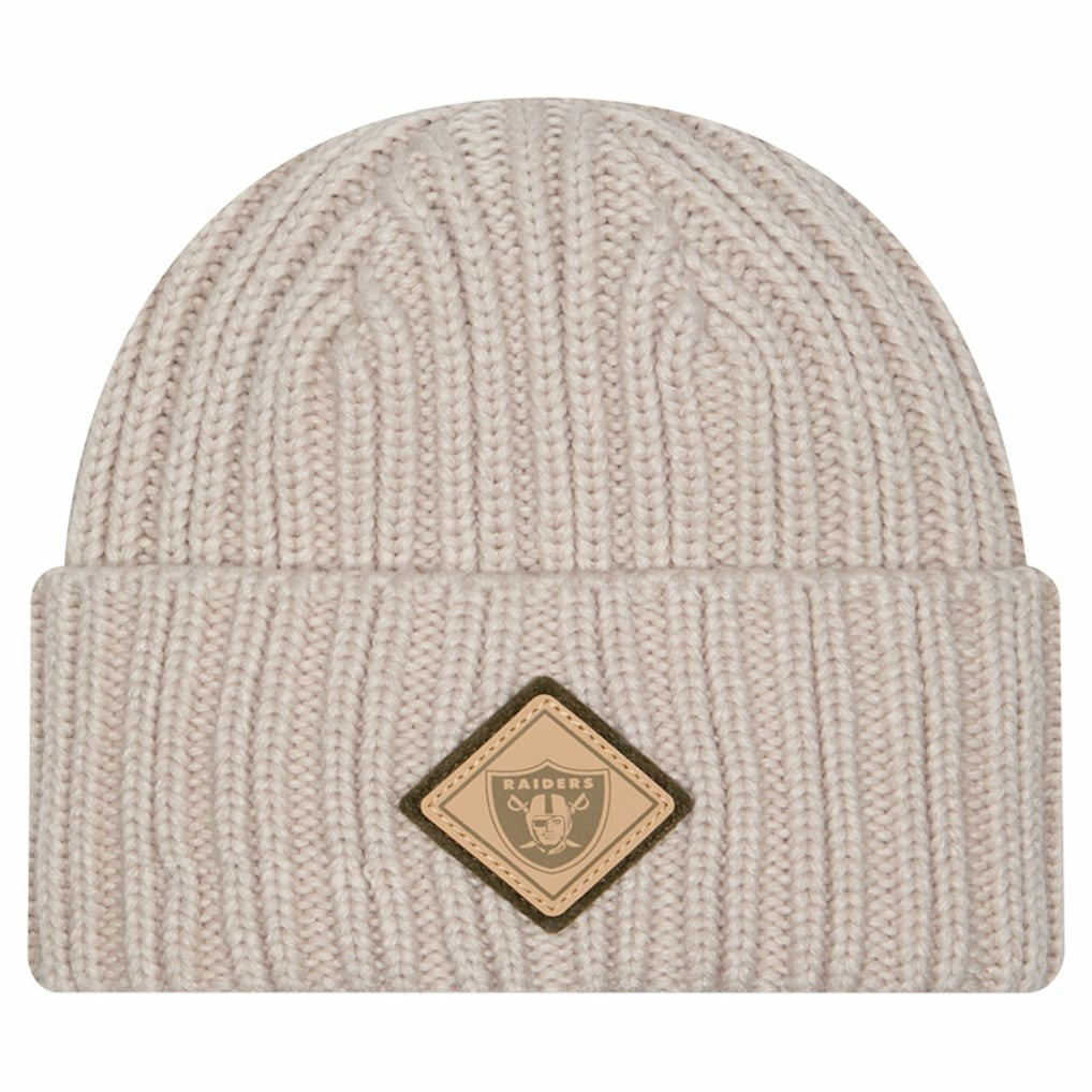 Logo Applique Cuffed Knit Hat - Las Vegas Raiders Hats