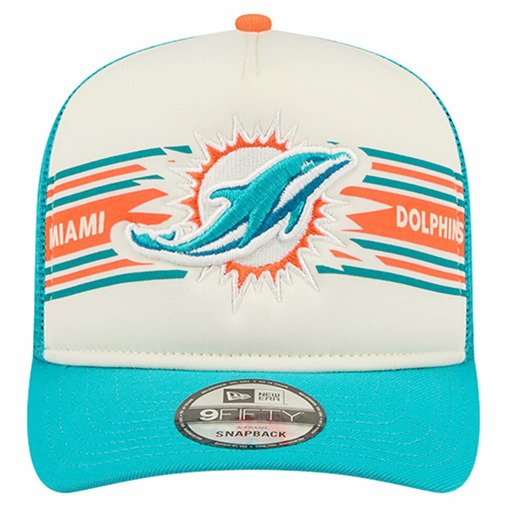 Banner A-Frame 9FIFTY Trucker Snapback Hat - Miami Dolphins Hats
