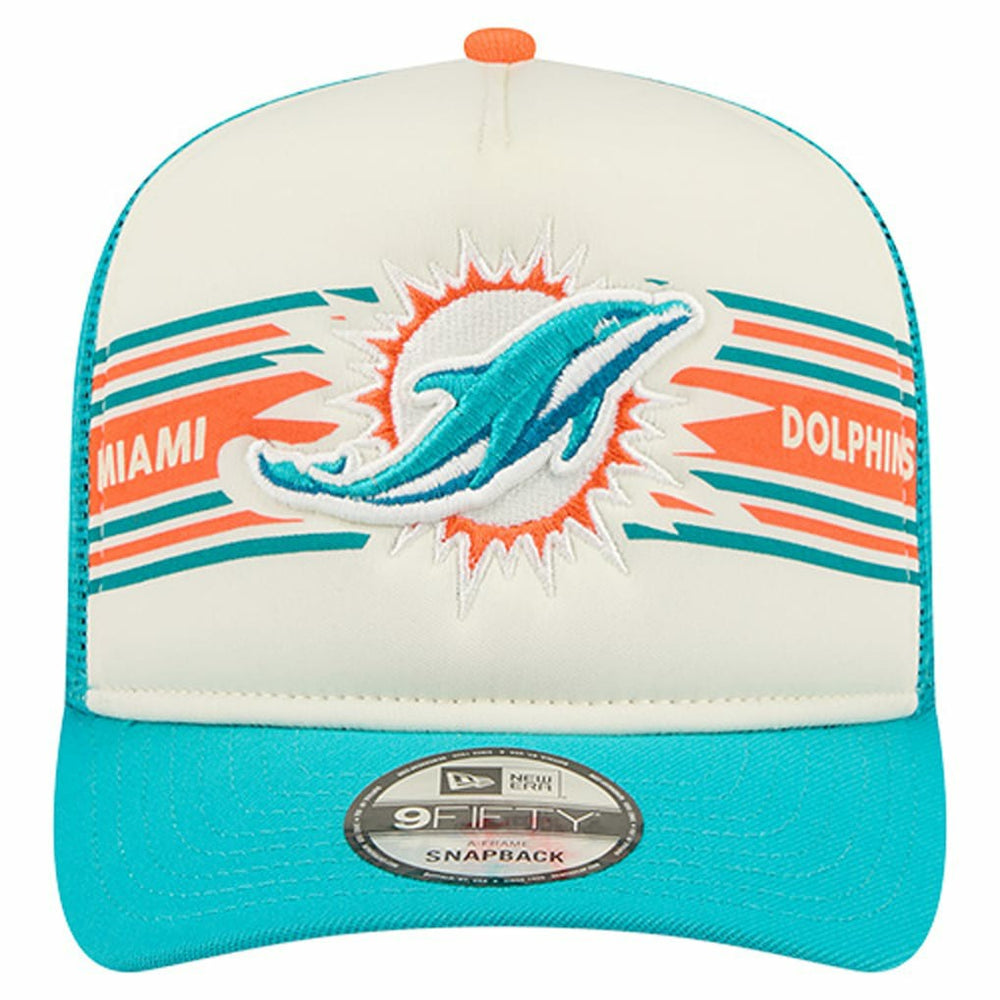 Banner A-Frame 9FIFTY Trucker Snapback Hat - Miami Dolphins Hats