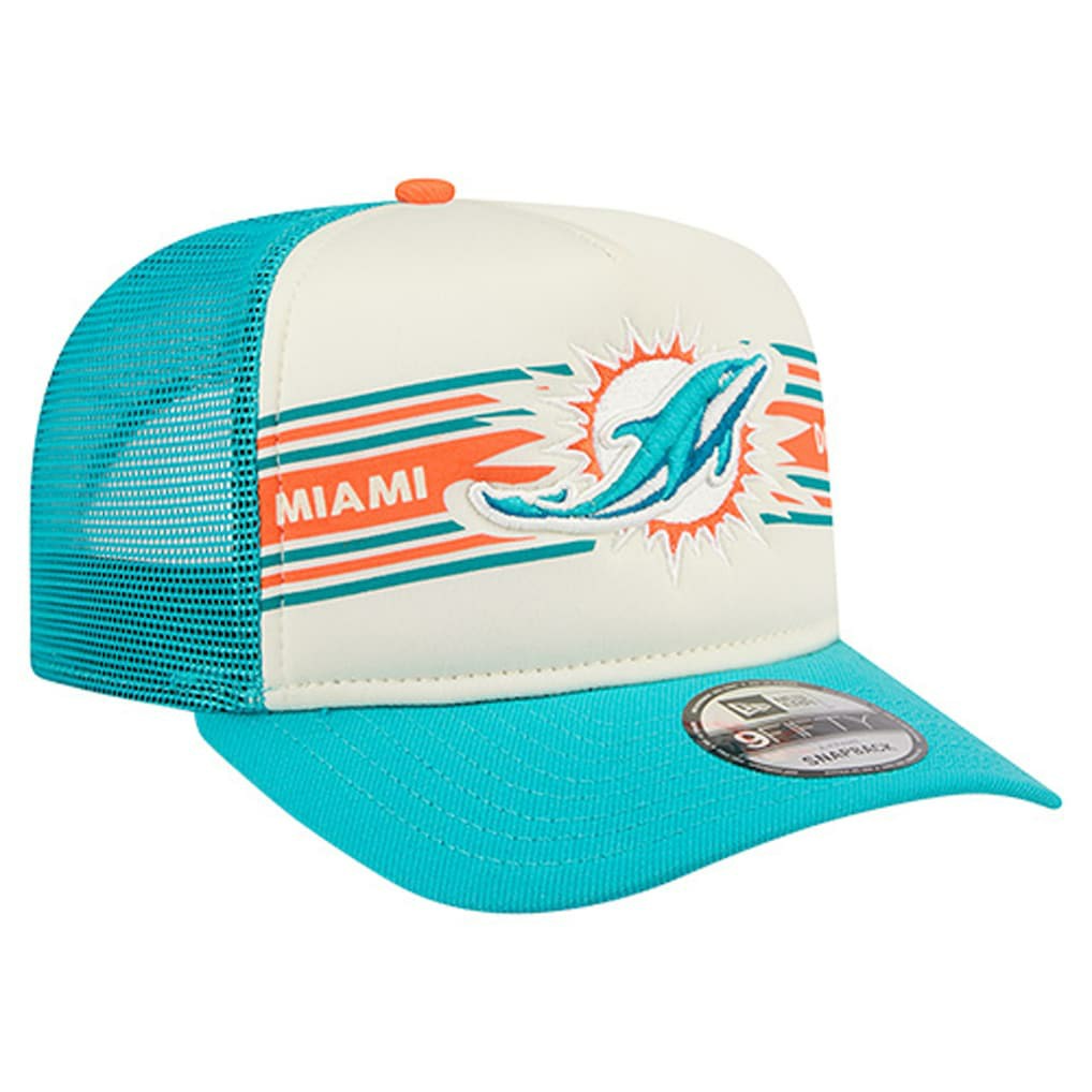 Banner A-Frame 9FIFTY Trucker Snapback Hat - Miami Dolphins Hats