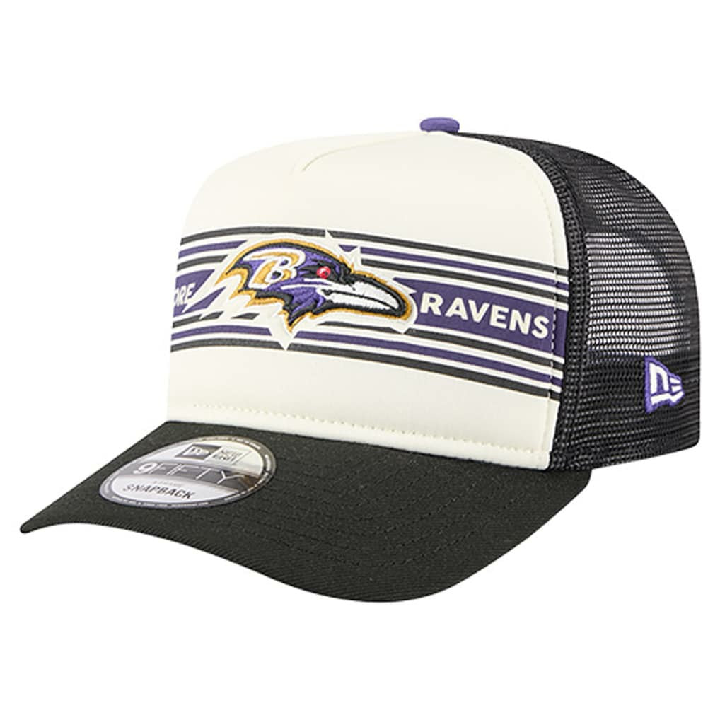 Banner A-Frame 9FIFTY Trucker Snapback Hat - Baltimore Ravens Hats