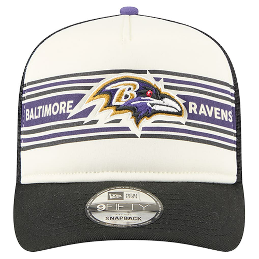 Banner A-Frame 9FIFTY Trucker Snapback Hat - Baltimore Ravens Hats