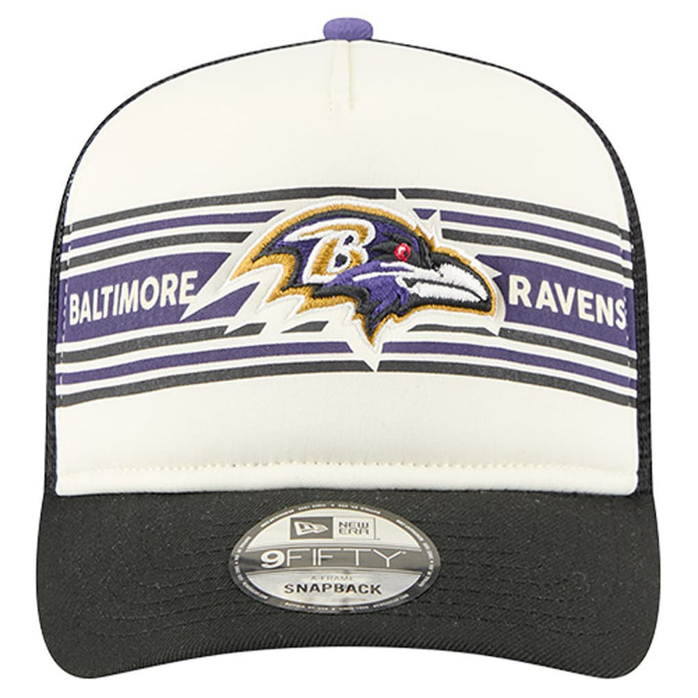 Banner A-Frame 9FIFTY Trucker Snapback Hat - Baltimore Ravens Hats