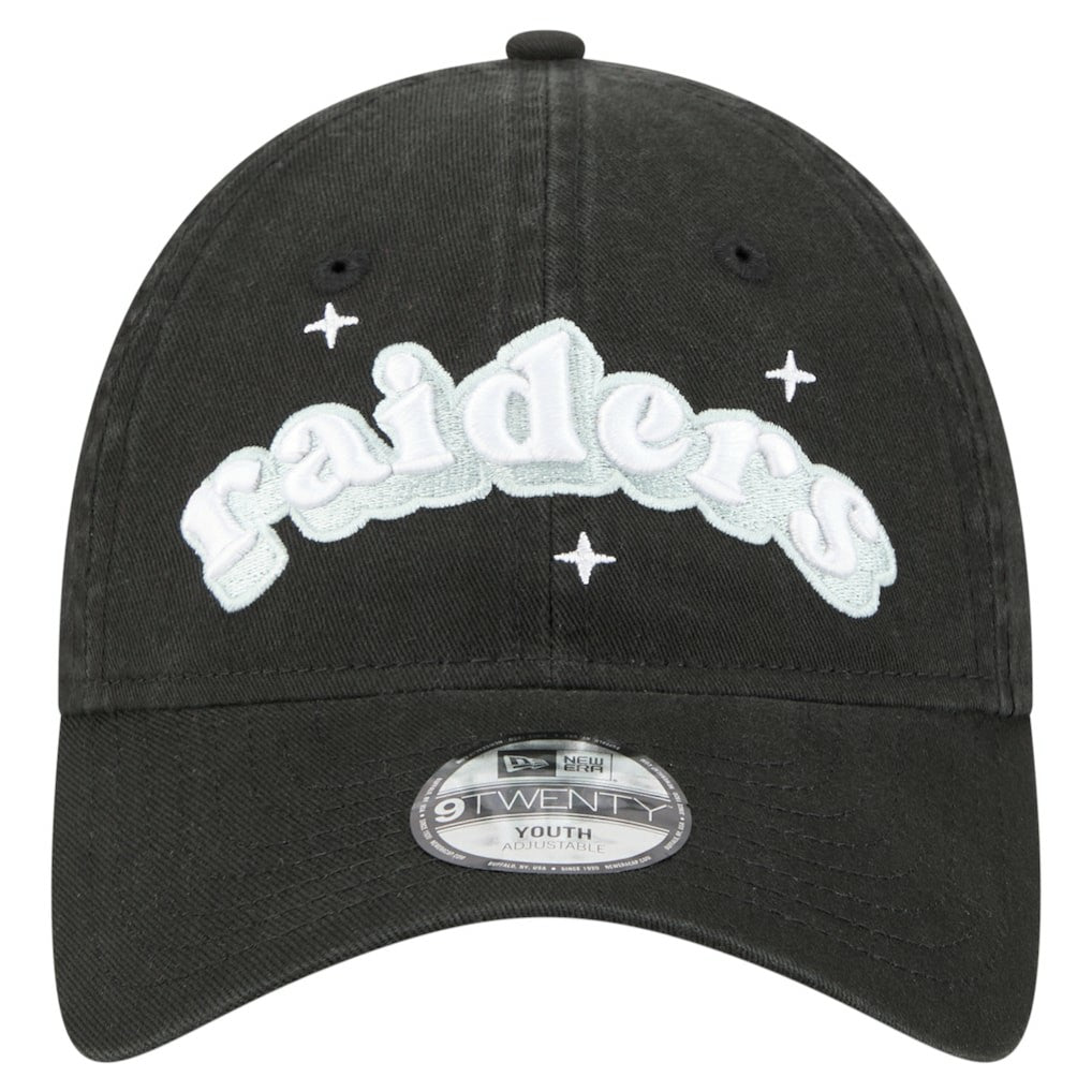 Girls Youth Cheer 9TWENTY Adjustable Hat - Las Vegas Raiders Hats