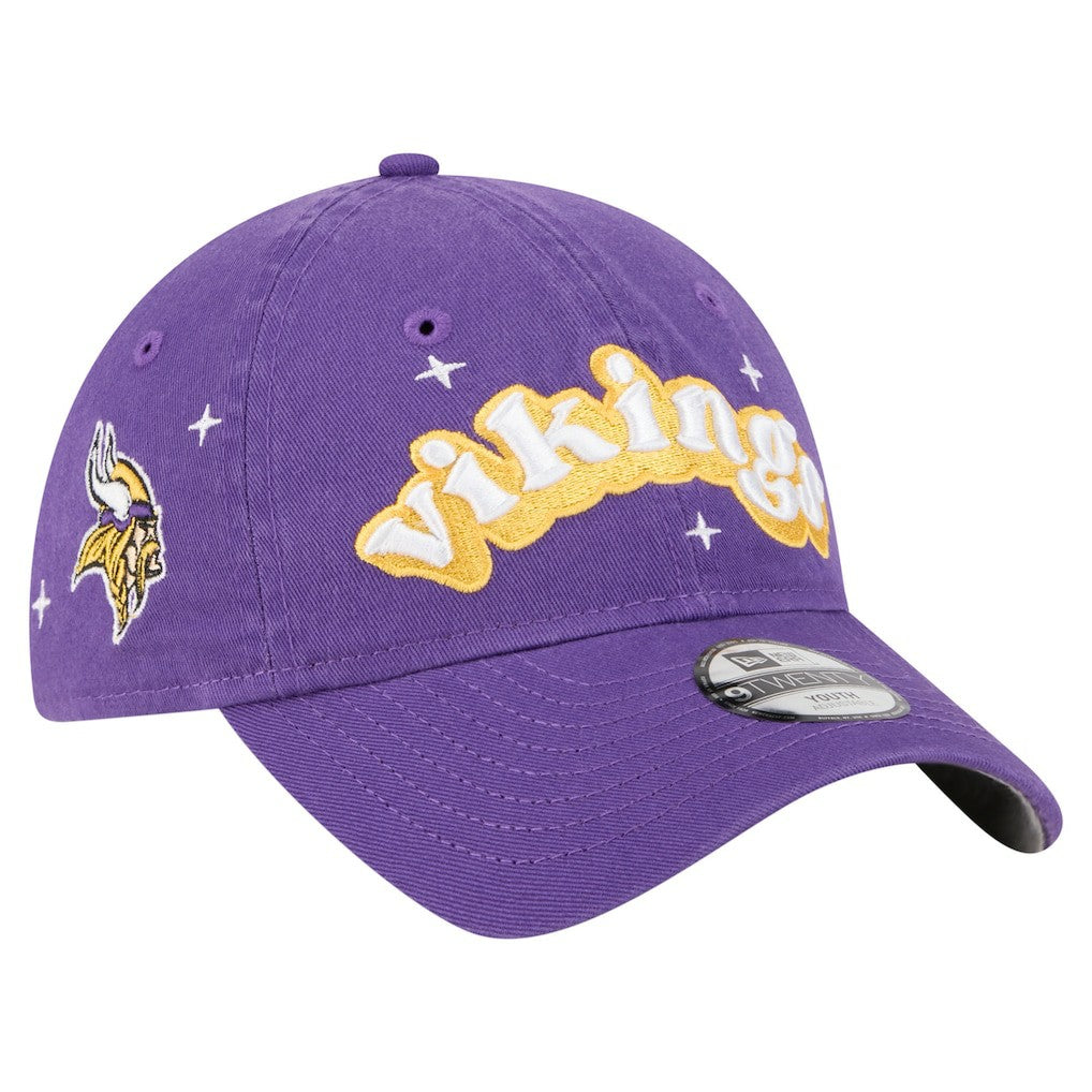 Girls Youth Cheer 9TWENTY Adjustable Hat - Minnesota Vikings Hats