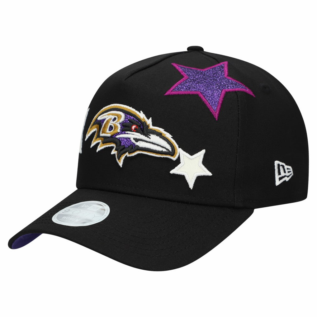 Women's Stardom A-Frame 9FORTY Adjustable Hat - Baltimore Ravens Hats
