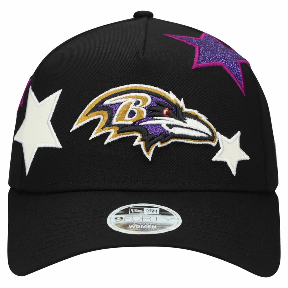Women's Stardom A-Frame 9FORTY Adjustable Hat - Baltimore Ravens Hats