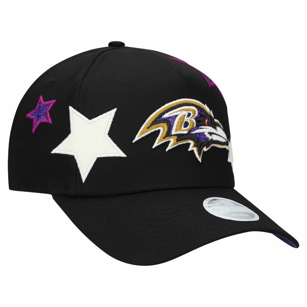 Women's Stardom A-Frame 9FORTY Adjustable Hat - Baltimore Ravens Hats