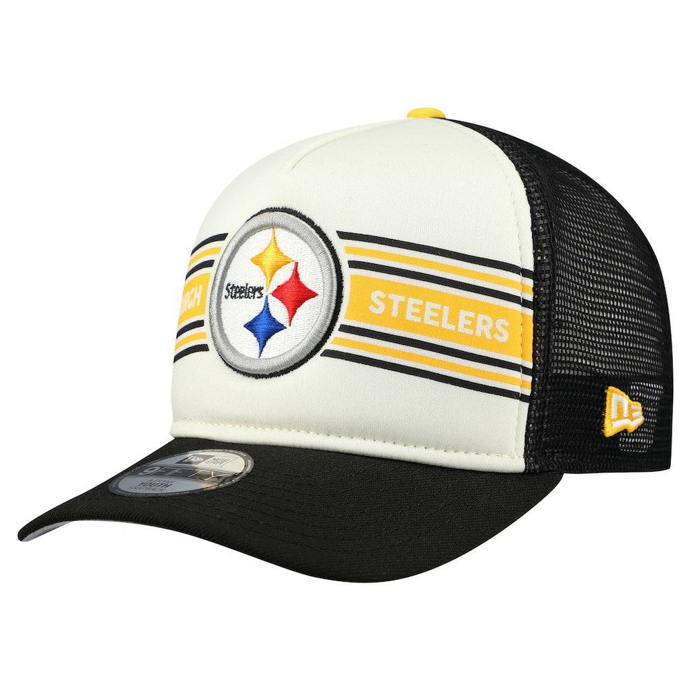 Youth Banner 9FIFTY A-Frame Adjustable Trucker Hat - Pittsburgh Steelers Hats