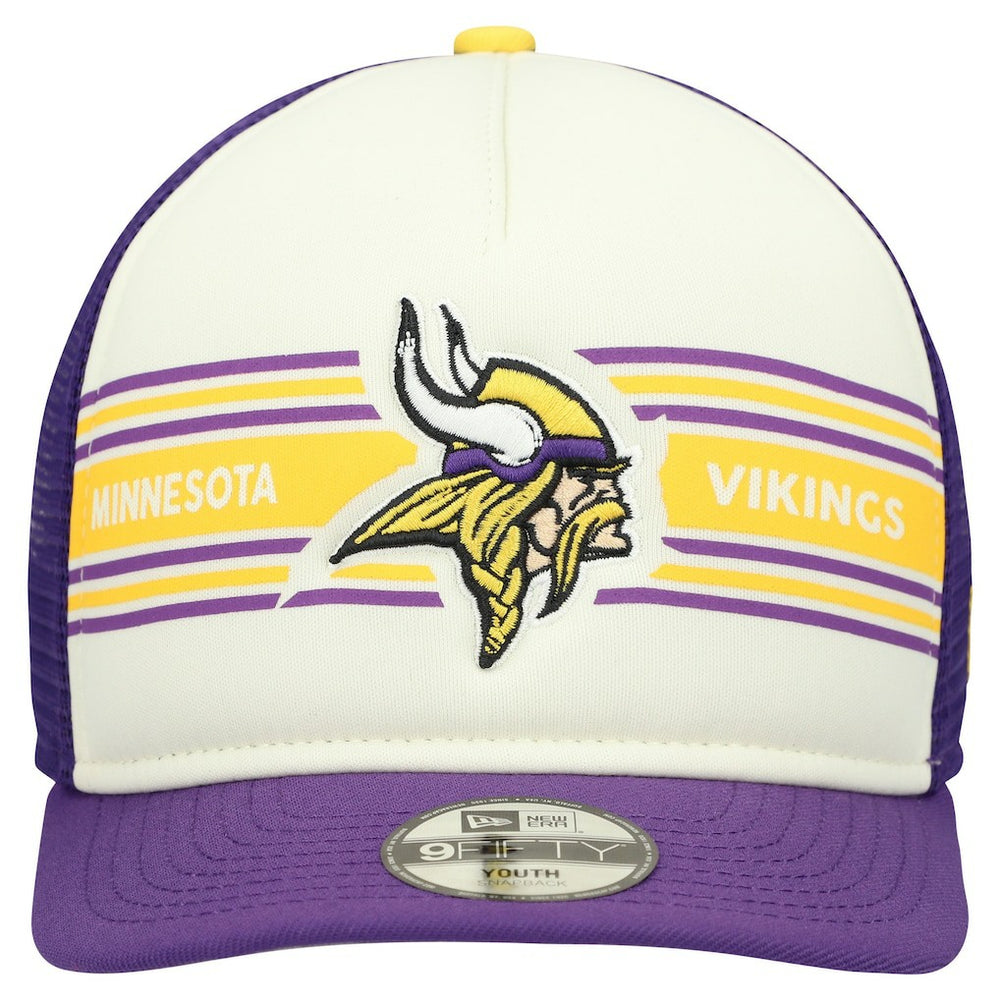 Youth Banner 9FIFTY A-Frame Adjustable Trucker Hat - Minnesota Vikings Hats