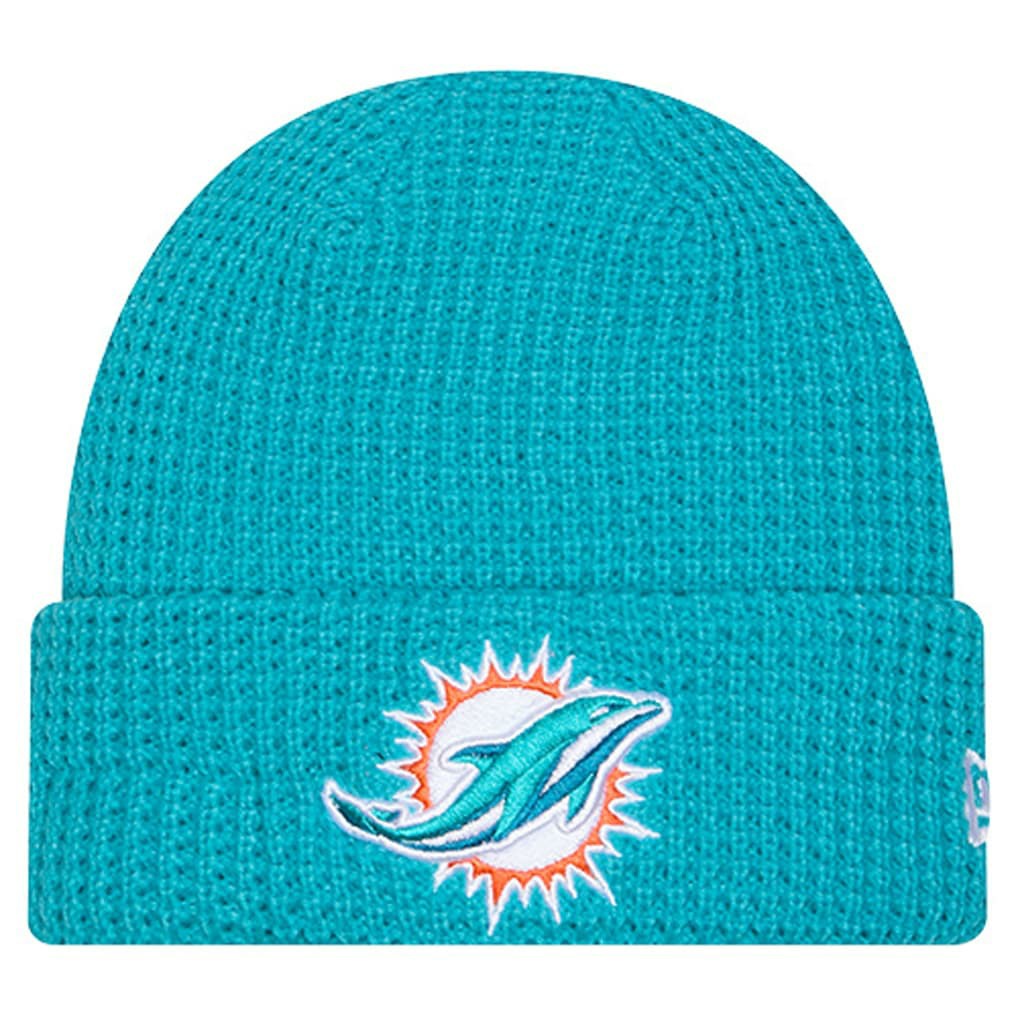 Youth Waffle Cuffed Knit Hat - Miami Dolphins Hats