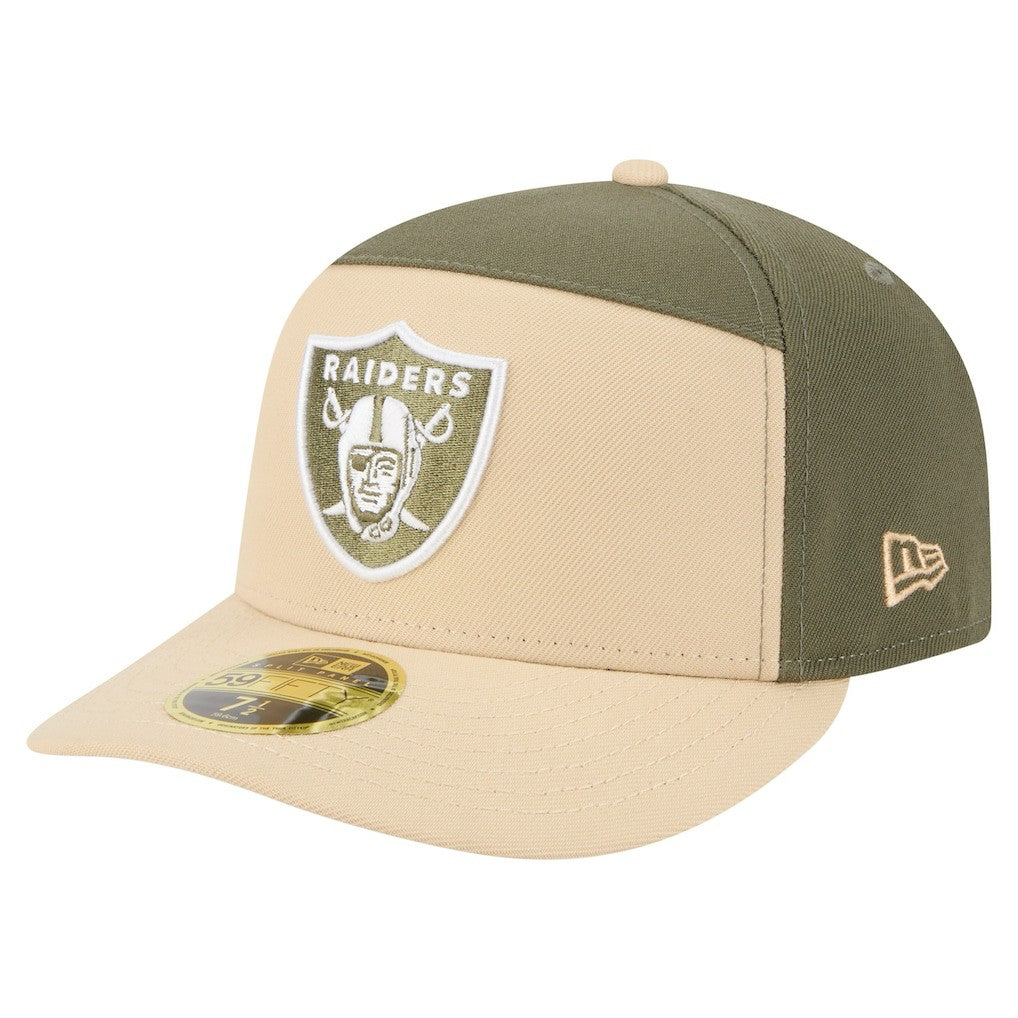 Two-Tone Color Pack Split Panel 59FIFTY Fitted Hat - Las Vegas Raiders Hats