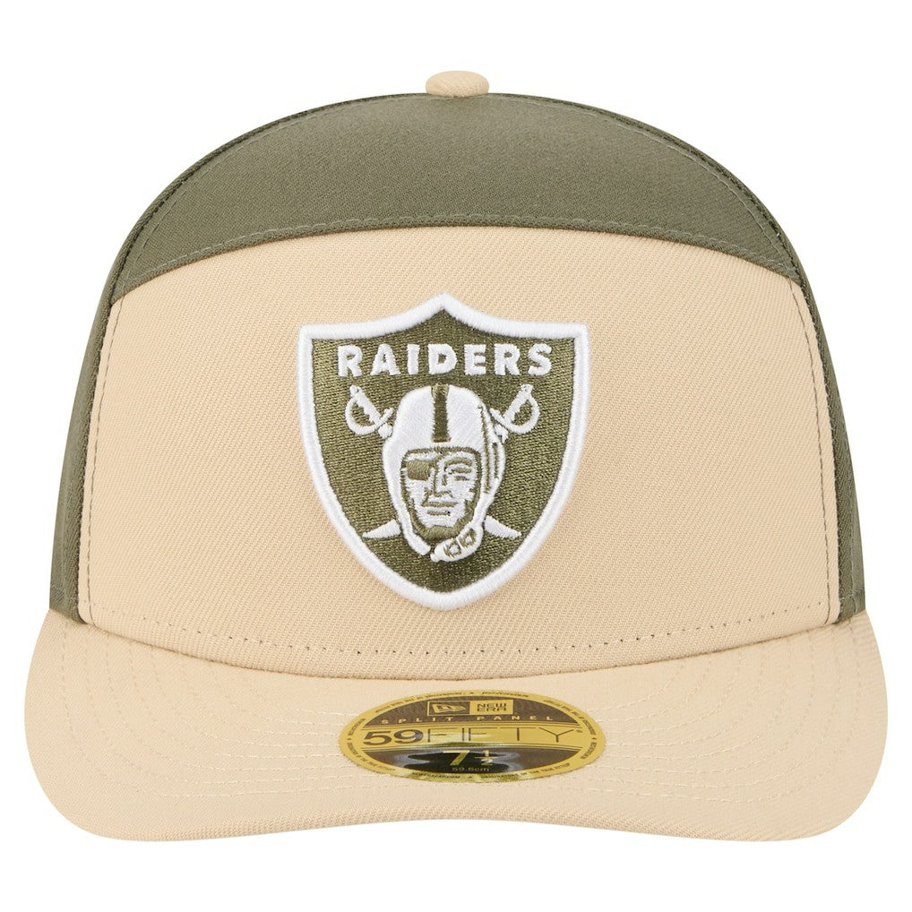 Two-Tone Color Pack Split Panel 59FIFTY Fitted Hat - Las Vegas Raiders Hats