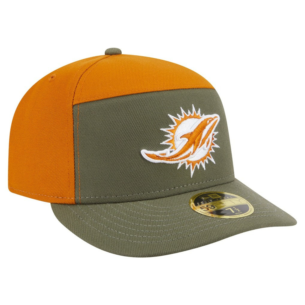 Two-Tone Color Pack Split Panel 59FIFTY Fitted Hat - Miami Dolphins Hats