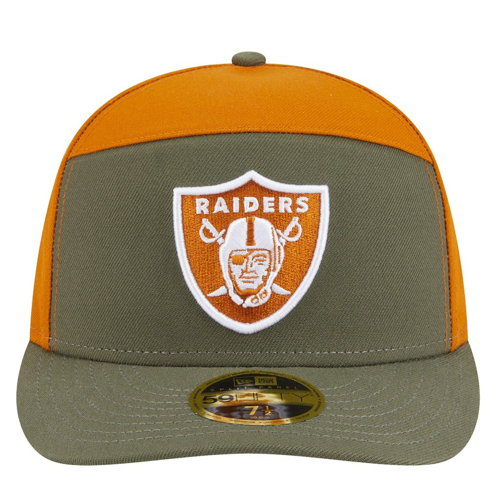 Two-Tone Color Pack Split Panel 59FIFTY Fitted Hat - Las Vegas Raiders Hats