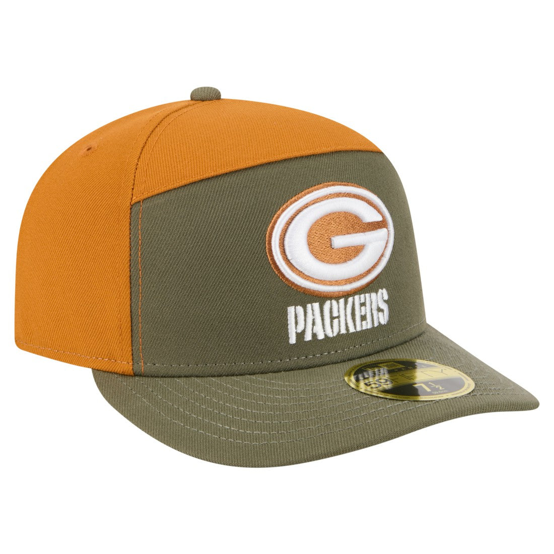Two-Tone Color Pack Split Panel 59FIFTY Fitted Hat - Green Bay Packers Hats