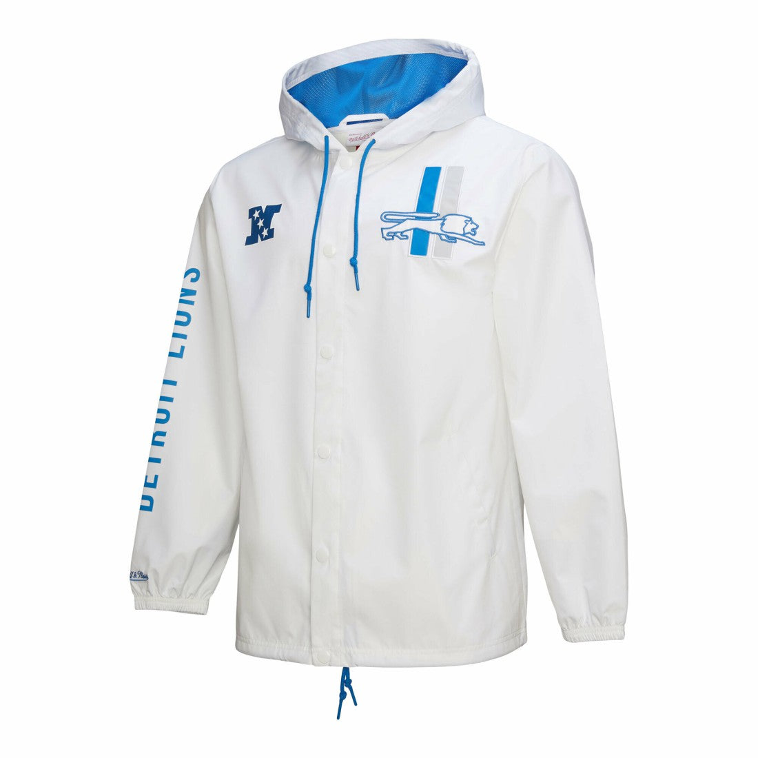 Vintage Logo Coaches Full-Snap Hoodie Jacket - Detroit Lions Hoodies
