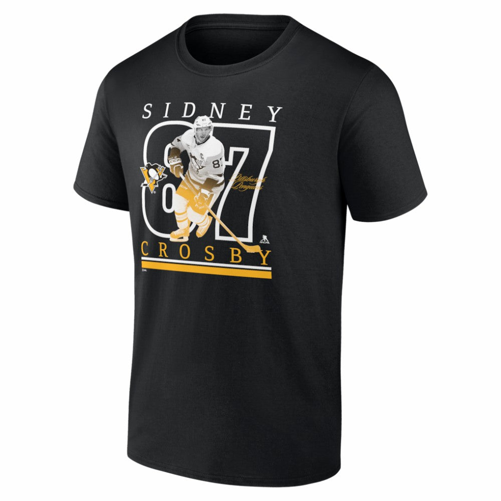NHL Sidney Crosby Pittsburgh Penguins Fanatics Authentic Stack Name & Number T-Shirt