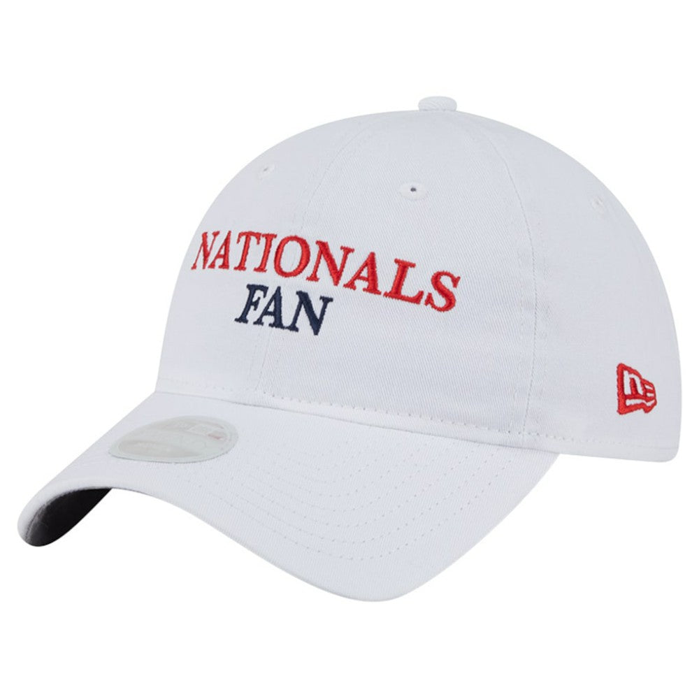 White Washington Nationals New Era Women's Team Fan 9TWENTY Adjustable Hat