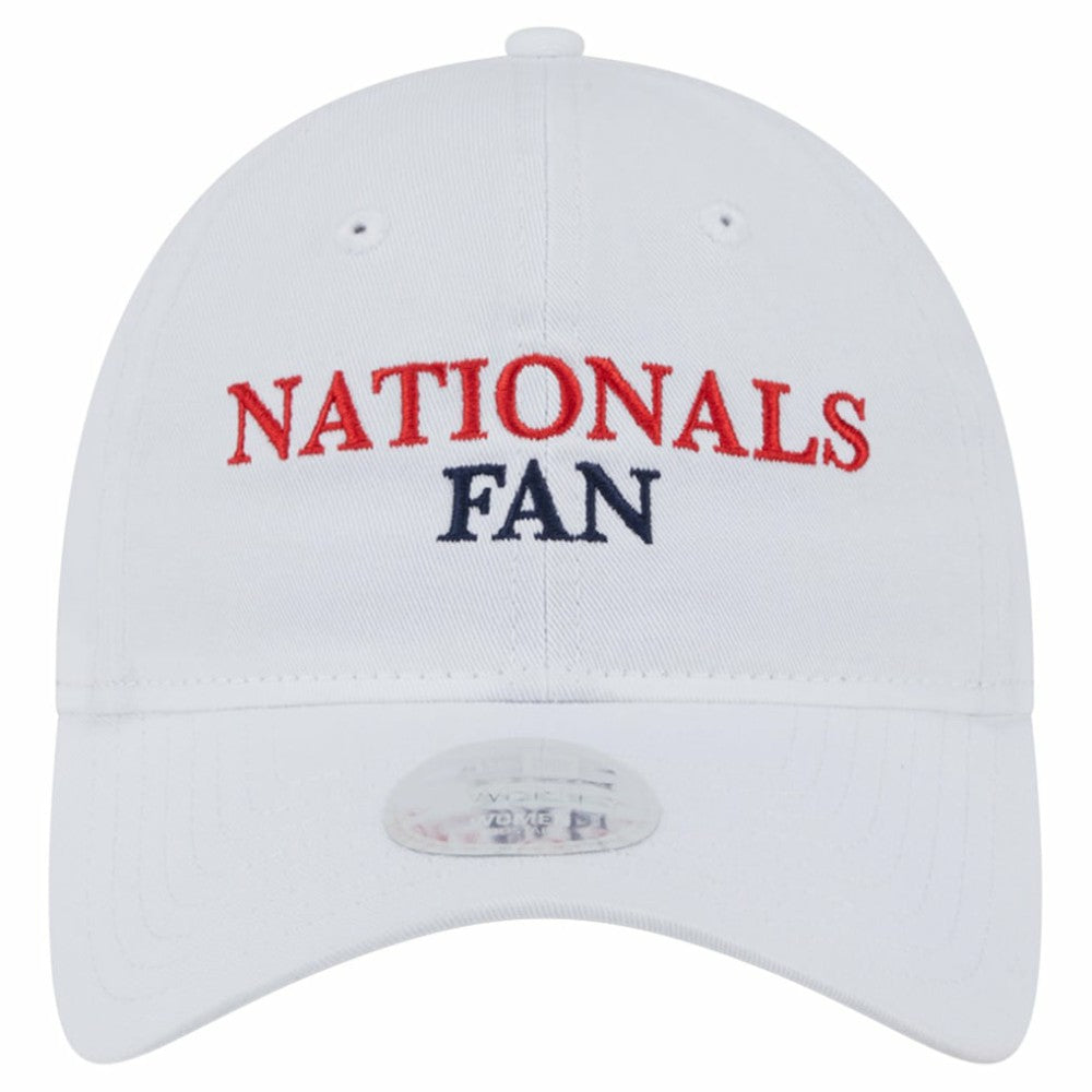 White Washington Nationals New Era Women's Team Fan 9TWENTY Adjustable Hat