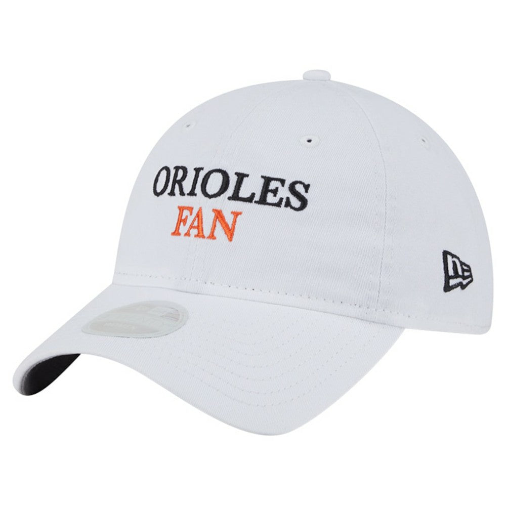 White Baltimore Orioles New Era Women's Team Fan 9TWENTY Adjustable Hat
