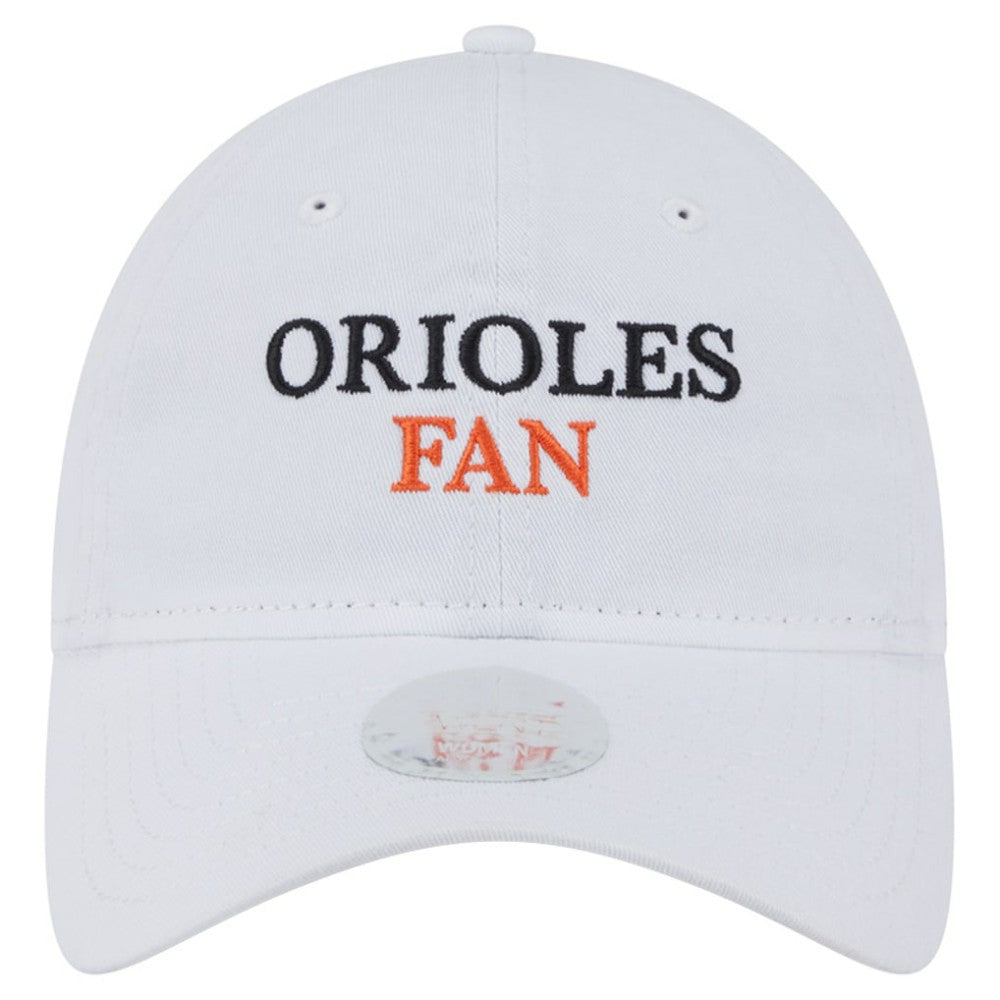 White Baltimore Orioles New Era Women's Team Fan 9TWENTY Adjustable Hat