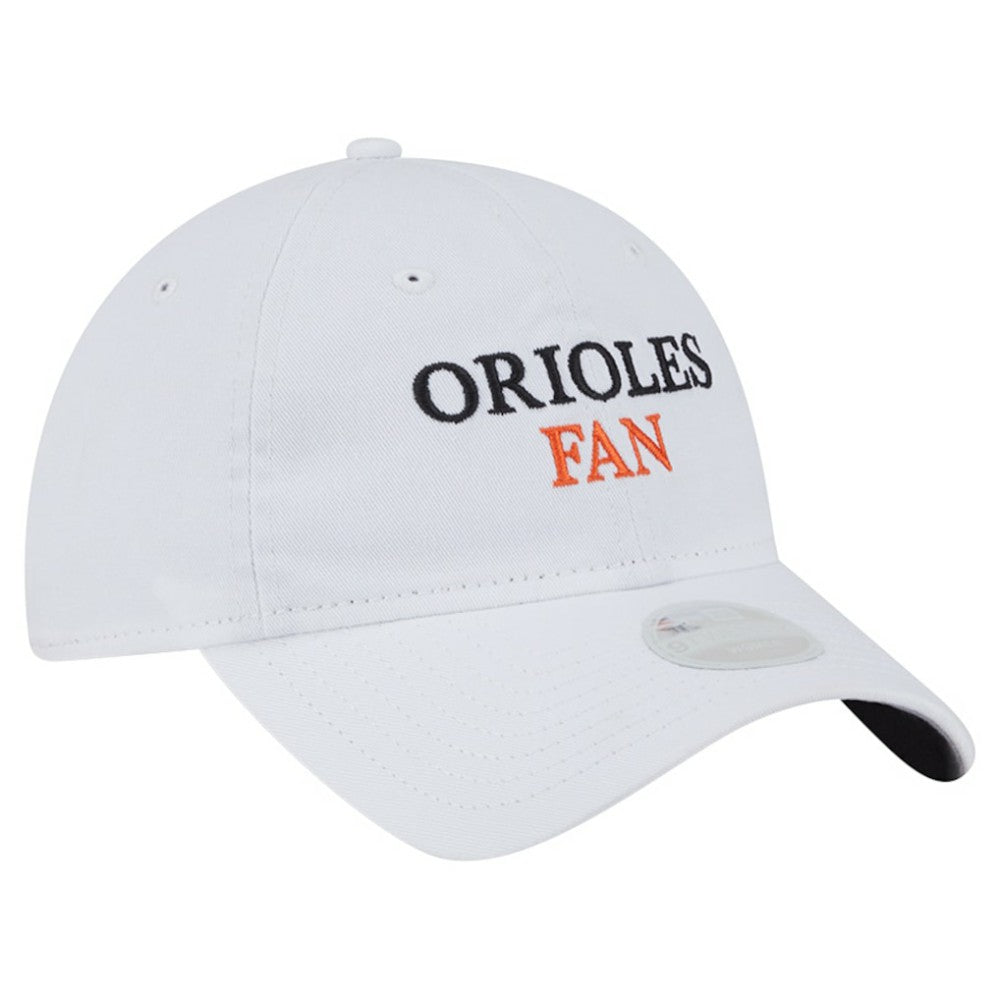 White Baltimore Orioles New Era Women's Team Fan 9TWENTY Adjustable Hat