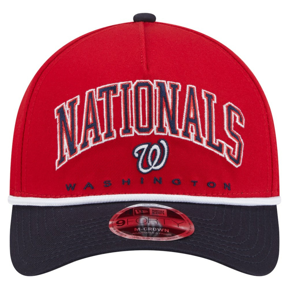 Red/Navy Washington Nationals New Era Arch 9FORTY A-Frame M-Crown Adjustable Hat