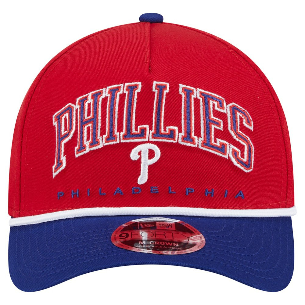 Red/Royal Philadelphia Phillies New Era Arch 9FORTY A-Frame M-Crown Adjustable Hat