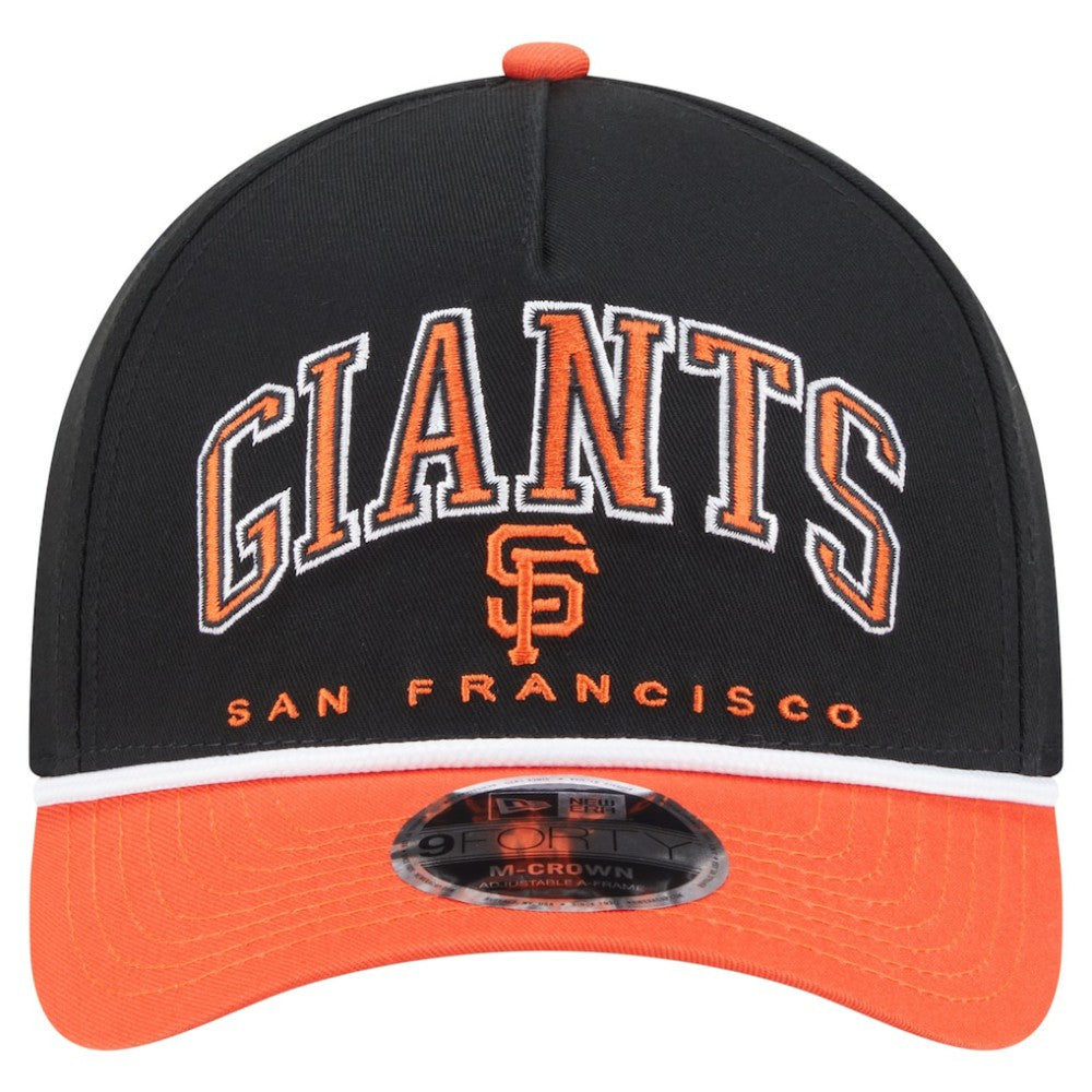 Black/Orange San Francisco Giants New Era Arch 9FORTY A-Frame M-Crown Adjustable Hat