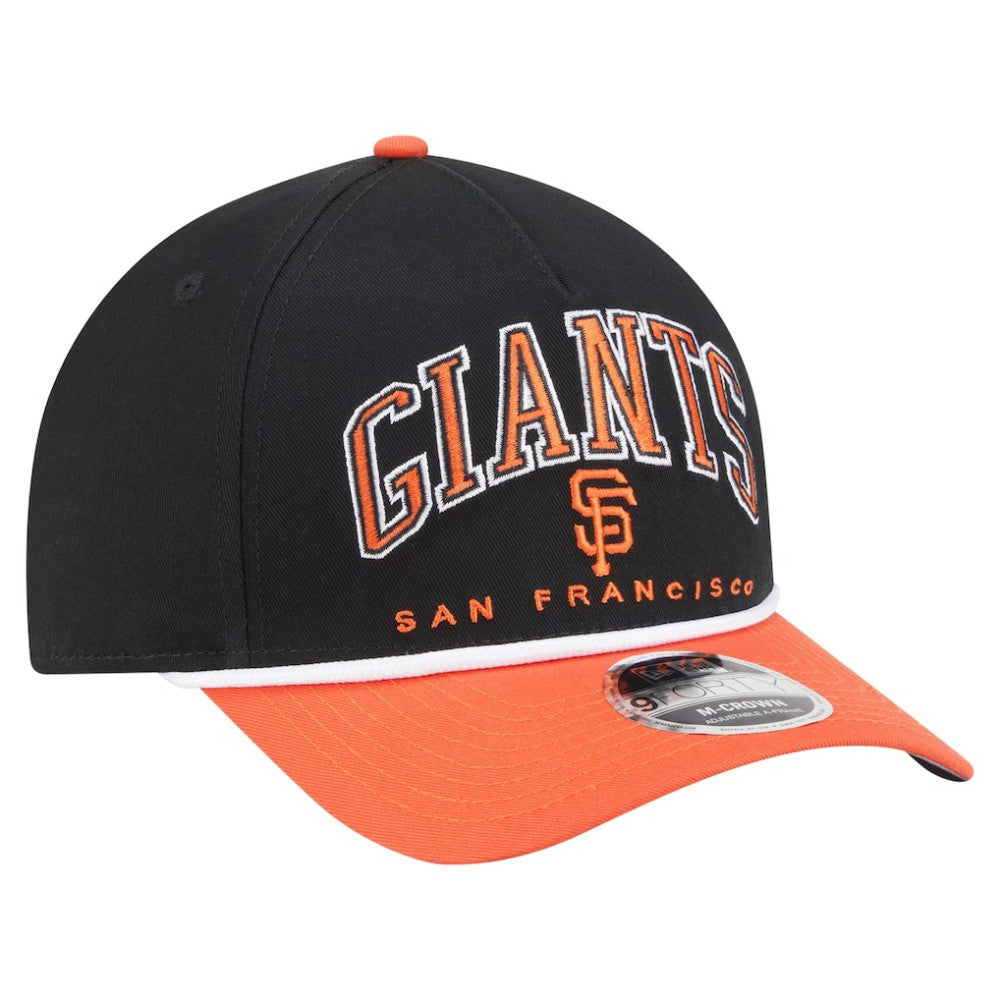 Black/Orange San Francisco Giants New Era Arch 9FORTY A-Frame M-Crown Adjustable Hat