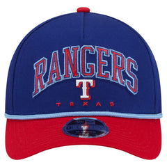 Royal/Red Texas Rangers New Era Arch 9FORTY A-Frame M-Crown Adjustable Hat