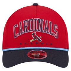 Red/Navy St. Louis Cardinals New Era Arch 9FORTY A-Frame M-Crown Adjustable Hat