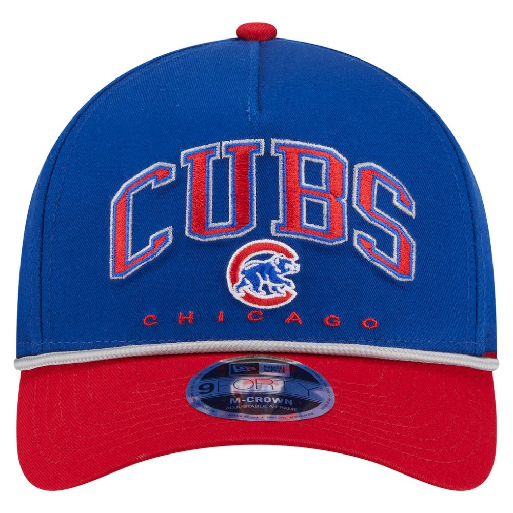 Royal/Red Chicago Cubs New Era Arch 9FORTY A-Frame M-Crown Adjustable Hat
