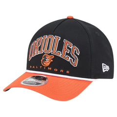 Black/Orange Baltimore Orioles New Era Arch 9FORTY A-Frame M-Crown Adjustable Hat