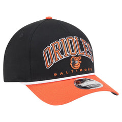 Black/Orange Baltimore Orioles New Era Arch 9FORTY A-Frame M-Crown Adjustable Hat