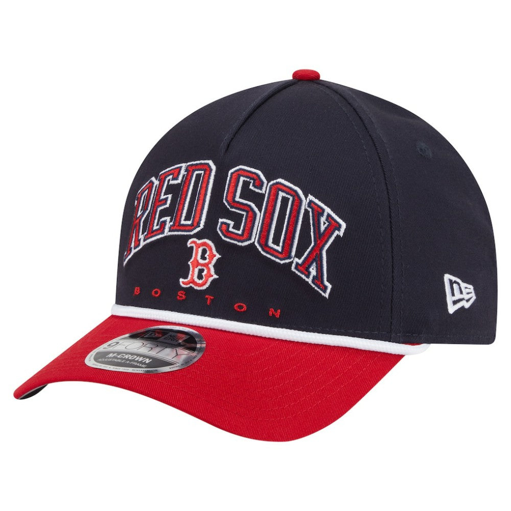Navy/Red Boston Red Sox New Era Arch 9FORTY A-Frame M-Crown Adjustable Hat