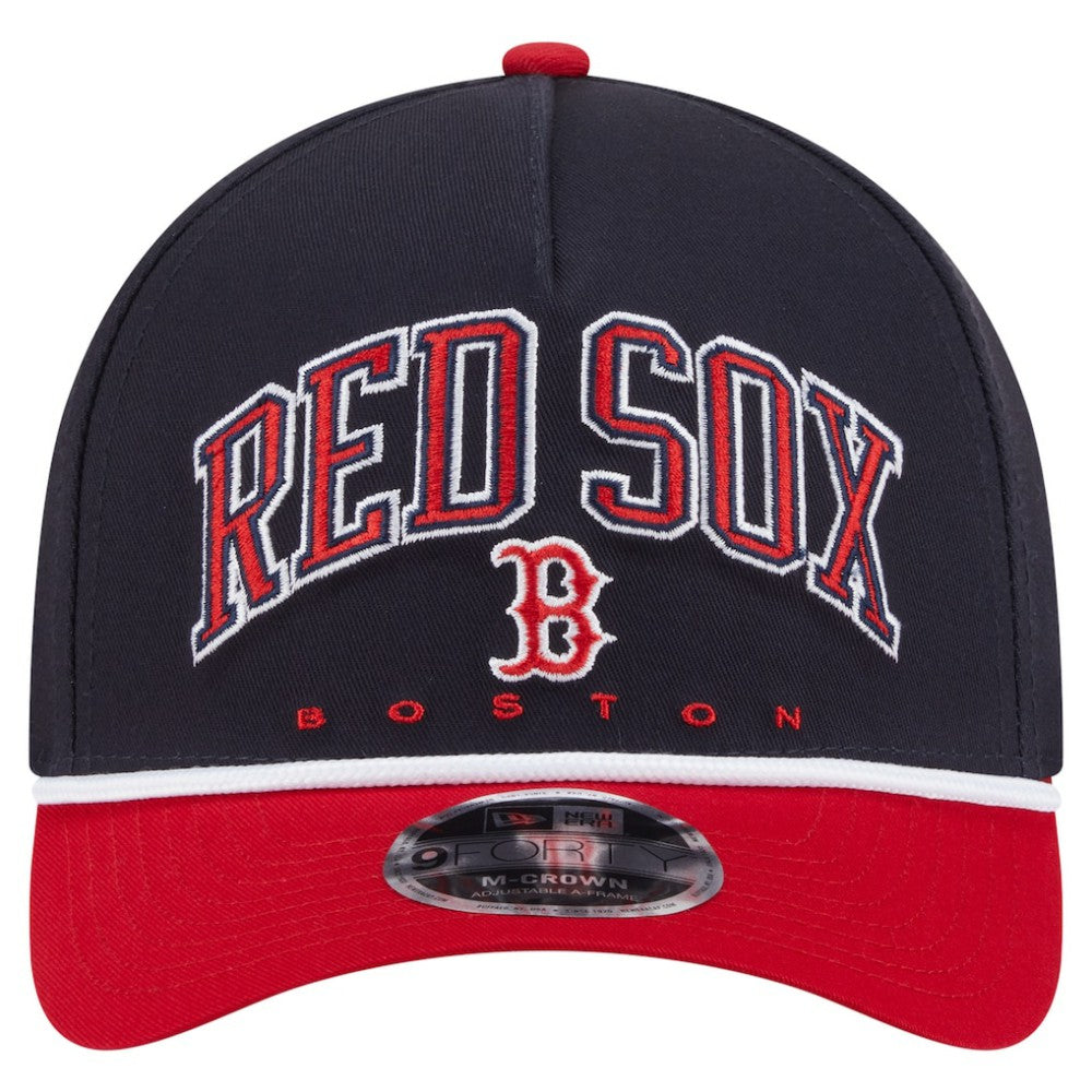 Navy/Red Boston Red Sox New Era Arch 9FORTY A-Frame M-Crown Adjustable Hat