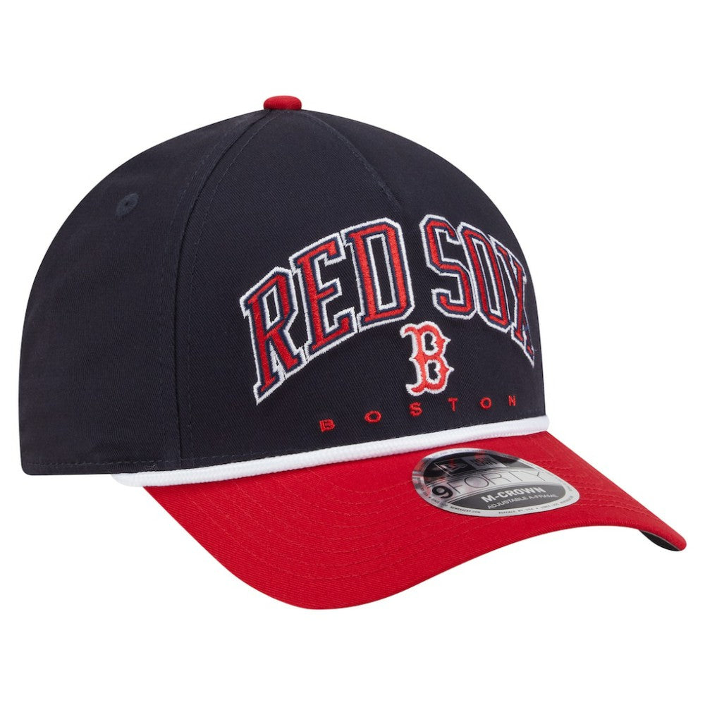 Navy/Red Boston Red Sox New Era Arch 9FORTY A-Frame M-Crown Adjustable Hat