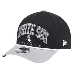 Black/Gray Chicago White Sox New Era Arch 9FORTY A-Frame M-Crown Adjustable Hat