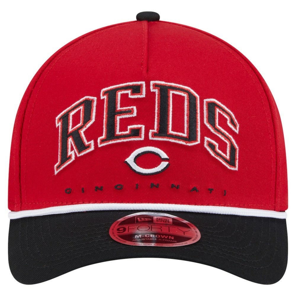 Red/Black Cincinnati Reds New Era Arch 9FORTY A-Frame M-Crown Adjustable Hat