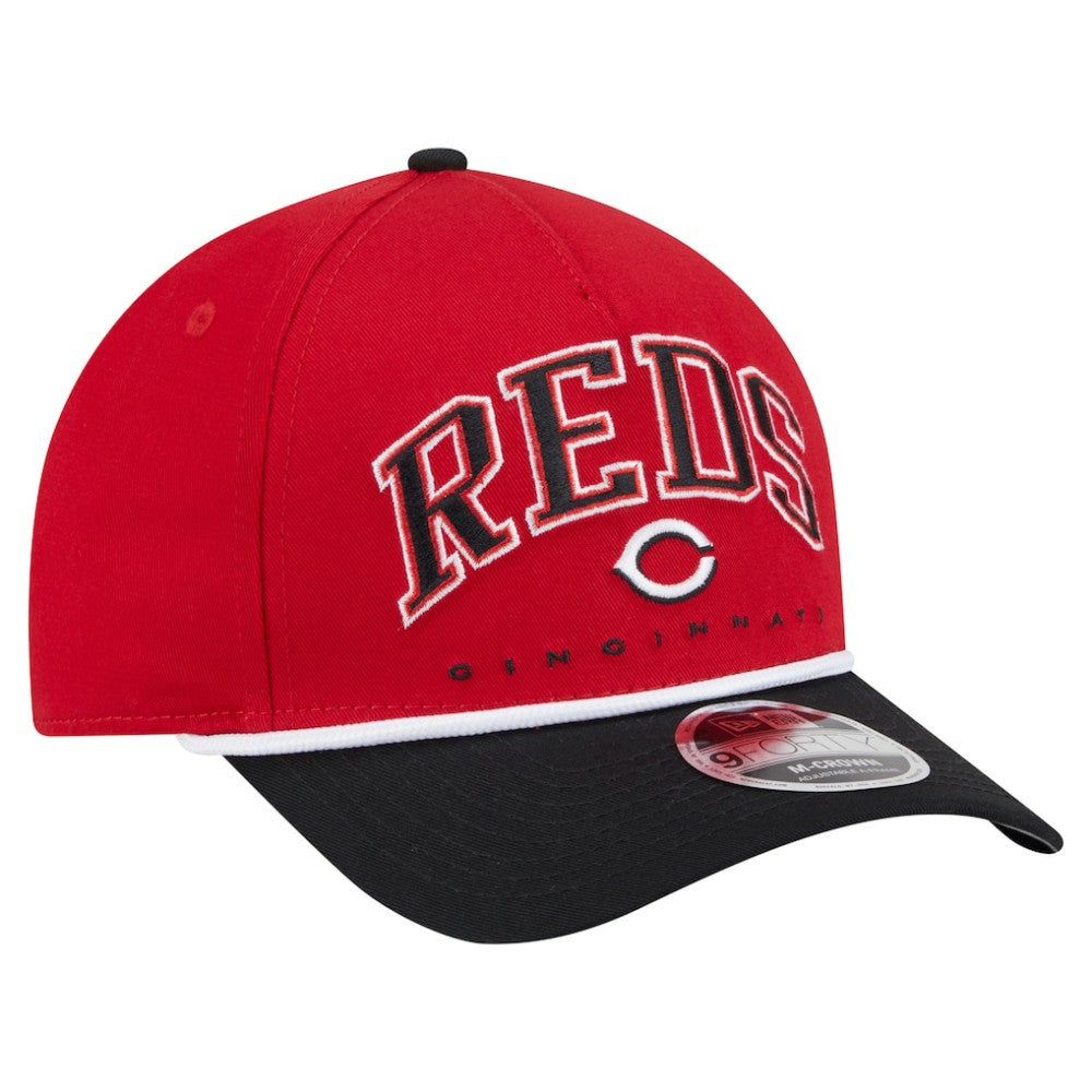 Red/Black Cincinnati Reds New Era Arch 9FORTY A-Frame M-Crown Adjustable Hat