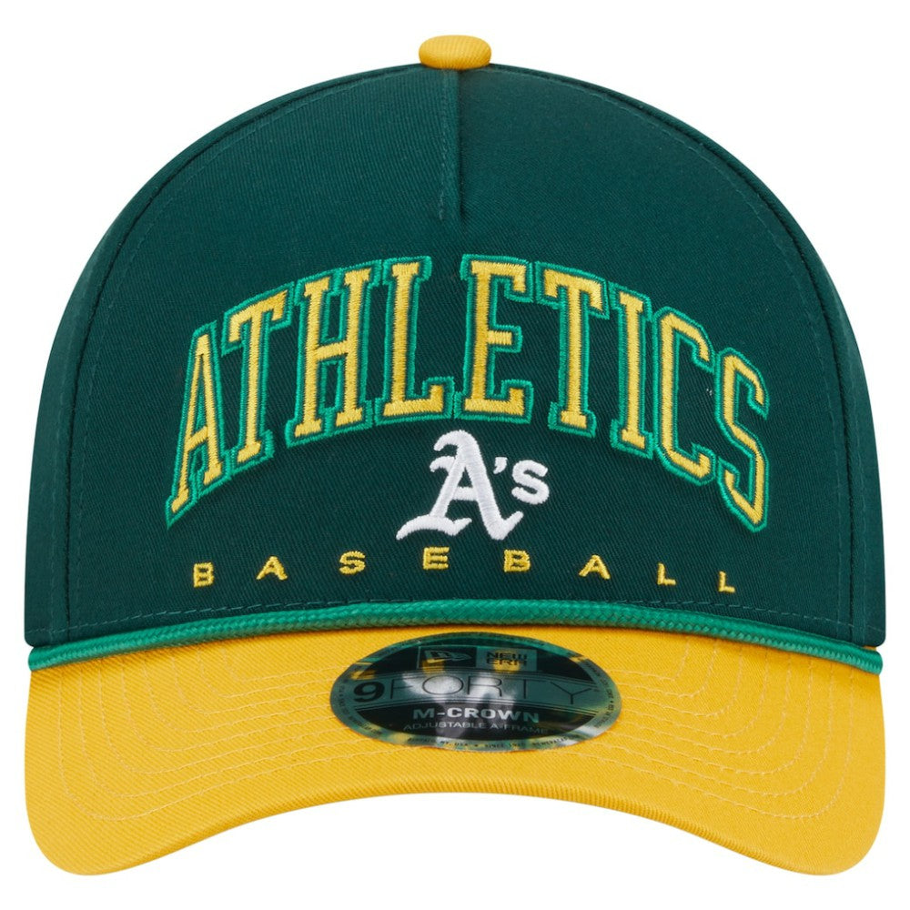 Green/Gold Athletics New Era Arch 9FORTY A-Frame M-Crown Adjustable Hat