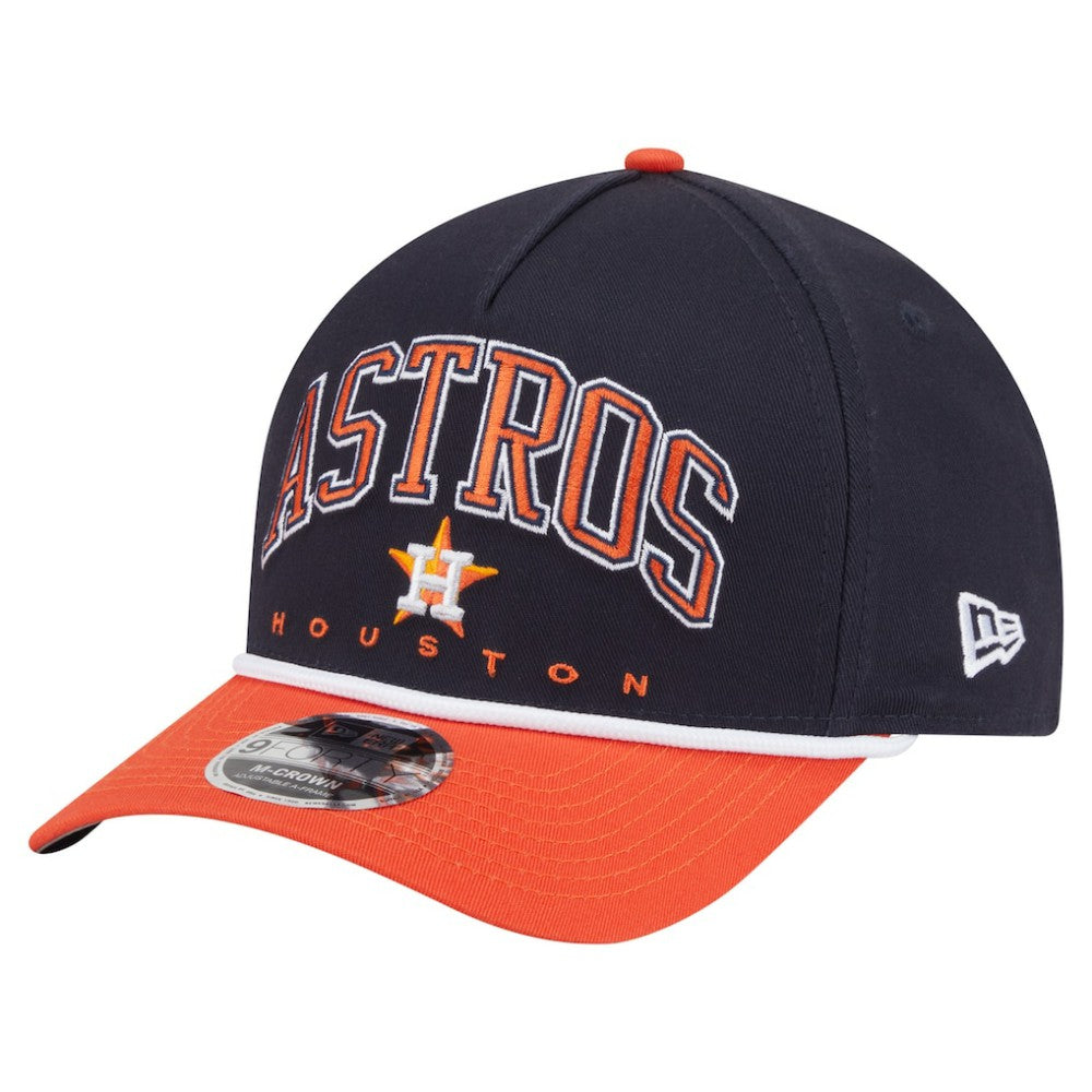 Navy/Orange Houston Astros New Era Arch 9FORTY A-Frame M-Crown Adjustable Hat