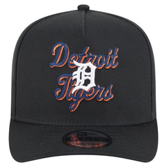 Black Detroit Tigers New Era Chainstitch 9FIFTY A-Frame Snapback Hat