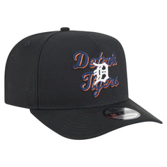 Black Detroit Tigers New Era Chainstitch 9FIFTY A-Frame Snapback Hat