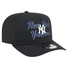 Black New York Yankees New Era Chainstitch 9FIFTY A-Frame Snapback Hat