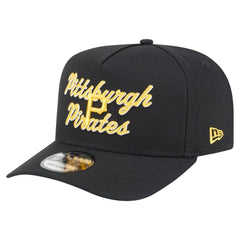 Black Pittsburgh Pirates New Era Chainstitch 9FIFTY A-Frame Snapback Hat