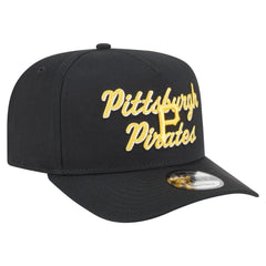 Black Pittsburgh Pirates New Era Chainstitch 9FIFTY A-Frame Snapback Hat